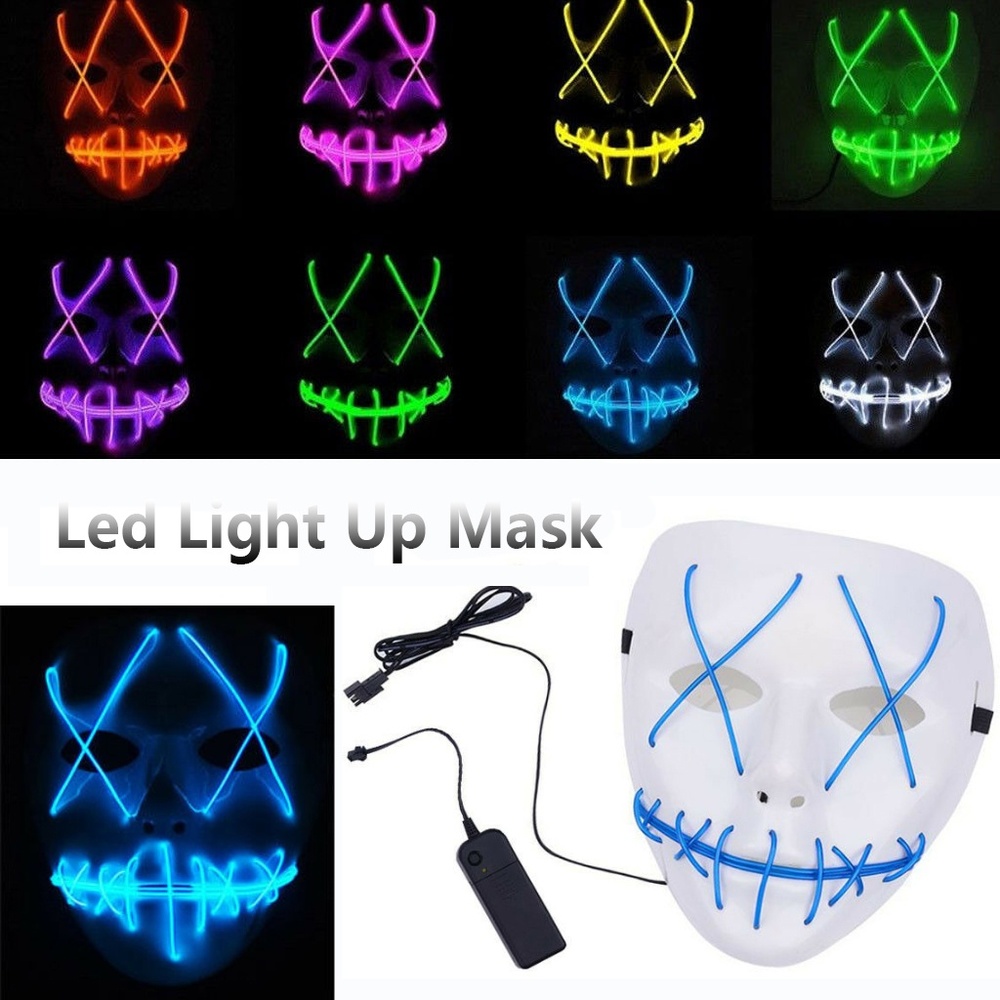 Halloween  LED Grow Purge Mask Cosplay Light Mask